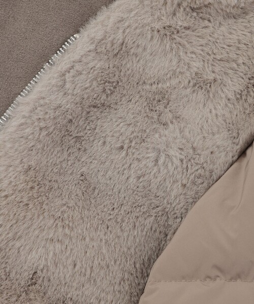 LOVELESS（ラブレス）の「ファーコンビライダースダウン（ブルゾン・レディース・ベージュ系その他4/オフホワイト/ブラック・34/36）」の21枚目の写真