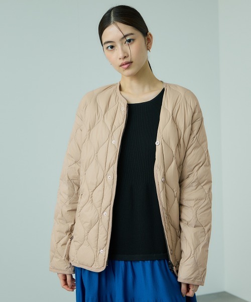 VICKY(ビッキー)の「TAION ダブルジップダウンジャケット≪手洗い可能≫(ダウンジャケット/コート・レディース・ブラック/ベージュ/ネイビー・M)」の12枚目の写真