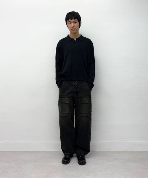 Millo Archive（ミロ アーカイブ）の「レイ ハーフジップニット [ディープネイビー]（ニット/セーター・メンズ・その他・MEDIUM/LARGE/X-LARGE）」の2枚目の写真