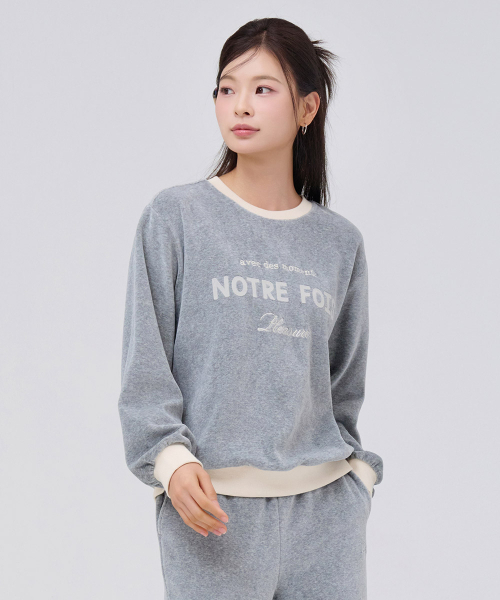 CHASECULT(チェイスカルト)の「女性ベルベットグラフィックスウェットシャツ-グレー(スウェット・レディース・MD.Gray・90/85)」の2枚目の写真