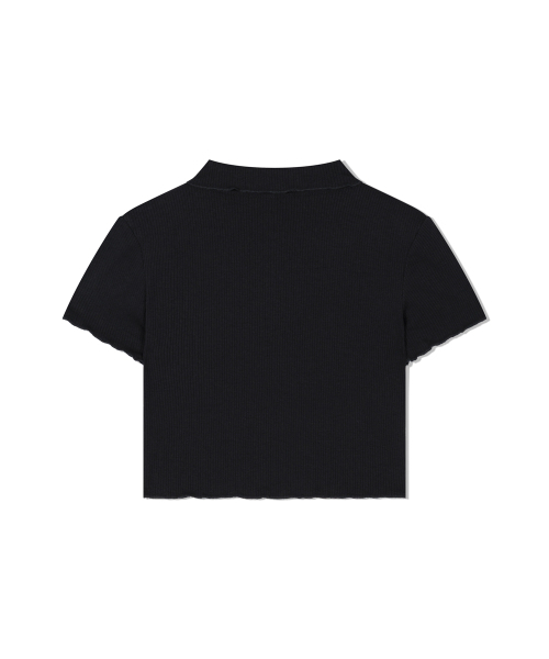 MOAA(モア)の「フリルエッジクロップ(ブラック)(Tシャツ/カットソー・レディース・その他・SMALL/MEDIUM)」の3枚目の写真