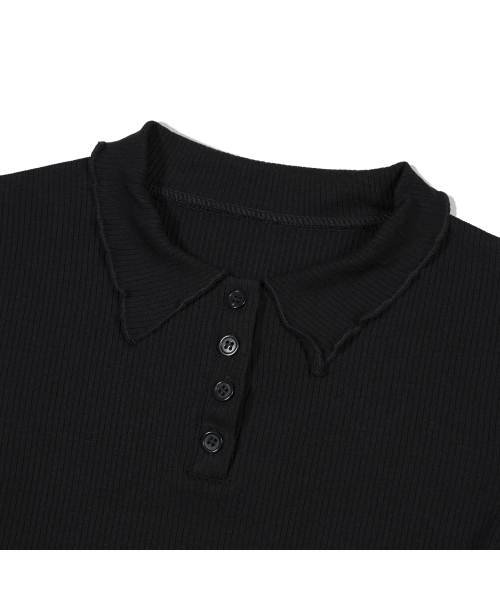 MOAA(モア)の「フリルエッジクロップ(ブラック)(Tシャツ/カットソー・レディース・その他・SMALL/MEDIUM)」の4枚目の写真