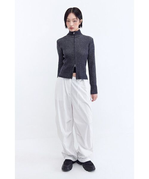 MUSINSA STANDARD WOMAN（ムシンサスタンダードウーマン）の「ウィメンズリブスリムニットジップアップ[ツートンネイビー]（ニット/セーター・レディース・その他・SMALL/MEDIUM/LARGE）」の9枚目の写真