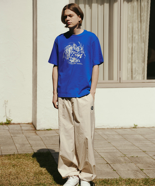 THE GREEN LAB（ザグリーンラボ）の「ウォータービンテージグラフィック半袖Tシャツ[ブルー]（Tシャツ/カットソー・メンズ・その他・MEDIUM/LARGE/X-LARGE）」の5枚目の写真