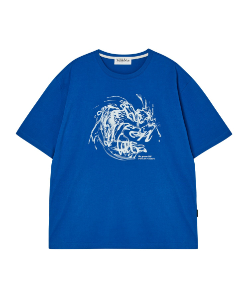 THE GREEN LAB（ザグリーンラボ）の「ウォータービンテージグラフィック半袖Tシャツ[ブルー]（Tシャツ/カットソー・メンズ・その他・MEDIUM/LARGE/X-LARGE）」の9枚目の写真