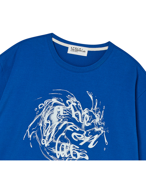 THE GREEN LAB（ザグリーンラボ）の「ウォータービンテージグラフィック半袖Tシャツ[ブルー]（Tシャツ/カットソー・メンズ・その他・MEDIUM/LARGE/X-LARGE）」の10枚目の写真