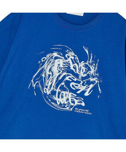 THE GREEN LAB（ザグリーンラボ）の「ウォータービンテージグラフィック半袖Tシャツ[ブルー]（Tシャツ/カットソー・メンズ・その他・MEDIUM/LARGE/X-LARGE）」の11枚目の写真
