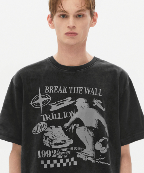 TRILLION(トリリオン)の「スケートボード ピグメント グラフィック 半袖 Tシャツ (CHARCOAL)(Tシャツ/カットソー・レディース・その他・MEDIUM/LARGE/X-LARGE)」の14枚目の写真