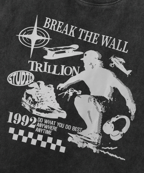 TRILLION(トリリオン)の「スケートボード ピグメント グラフィック 半袖 Tシャツ (CHARCOAL)(Tシャツ/カットソー・レディース・その他・MEDIUM/LARGE/X-LARGE)」の12枚目の写真