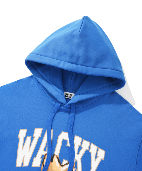 Wacky WiLLy(ワッキーウィリー)の「ビッグキキワンポイントフードブルー(パーカー・レディース・その他・SMALL/MEDIUM/LARGE/X-LARGE)」の4枚目の写真
