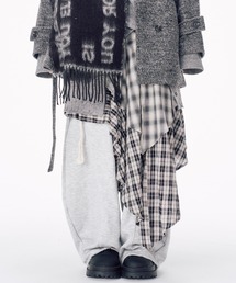 Never mind the XU / Chikashitsu+ | 【Nerd out XU】asymmetry check skirt / 【ナードアウトエックスユー】アシンメトリーチェックスカート <着用動画あり>(スカート)