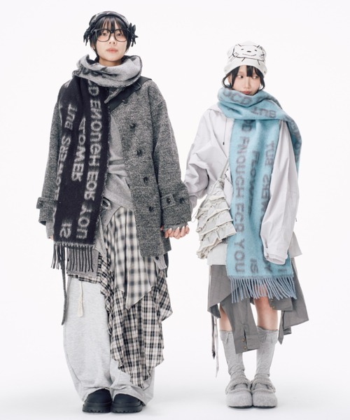 Never mind the XU / Chikashitsu+(ネバーマインド ザ エックスユー / チカシツプラス)の「【Nerd out XU】asymmetry check skirt / 【ナードアウトエックスユー】アシンメトリーチェックスカート <着用動画あり>(スカート・レディース・チャコール/ブラウン・ONE SIZE)」の22枚目の写真