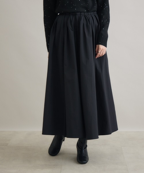 Paradise Picnic（パラダイスピクニック）の「Dignite Collier タックギャザースカート（スカート・レディース・ブラック/カーキ/グレイッシュベージュ・FREE）」の11枚目の写真