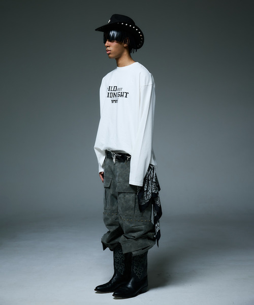 LIBERE(リベーレ)の「LIBERE リベーレ / MIDNIGHT GALLOP LONGSLEEVE ミッドナイトギャロップロンT / 255218-255219(Tシャツ/カットソー・メンズ・ホワイト/チャコール・SMALL/MEDIUM/LARGE)」の4枚目の写真