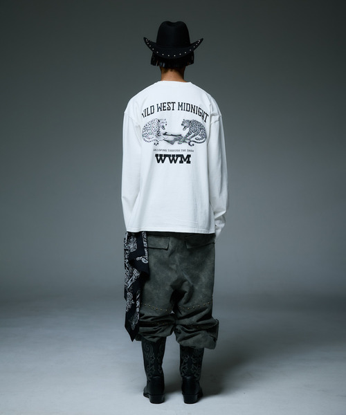 LIBERE(リベーレ)の「LIBERE リベーレ / MIDNIGHT GALLOP LONGSLEEVE ミッドナイトギャロップロンT / 255218-255219(Tシャツ/カットソー・メンズ・ホワイト/チャコール・SMALL/MEDIUM/LARGE)」の5枚目の写真