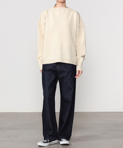 Le Tricoteur（ルトリコチュール）の「Le Tricoteur | クロップド ガンジーセーター WOMEN（ニット/セーター・レディース・ブルー系その他5/Nat・50）」の12枚目の写真