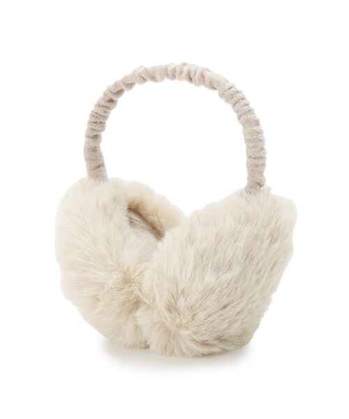 SHOO・LA・RUE（シューラルー）の「【折りたたみ】フェイクファーイヤマフ（イヤーマフ・レディース・チャコールグレー/ベージュ/ブラウン系・00）」の3枚目の写真