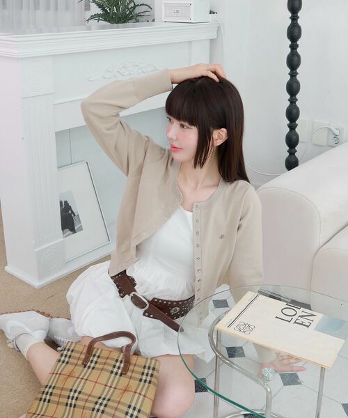 ROSEFRANTZ（ロゼフランツ）の「Eyelet Round Cardigan [Beige]（カーディガン/ボレロ・レディース・Beige・FREE）」の3枚目の写真