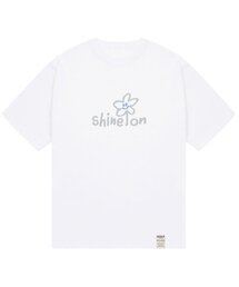 [ユニセックス]シャインオンフラワースマイル半袖Tシャツ_ホワイト