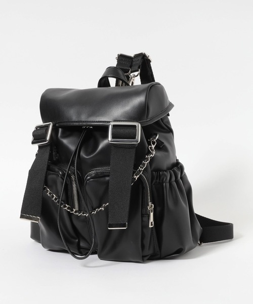 HEREIAM(ヘレイアム)の「【HEREIAM】Y2Kムード!Weeミニリュック(フェイクレザー)(バックパック/リュック・レディース・ブラック・FREE)」の9枚目の写真