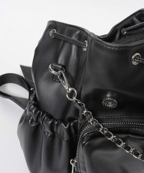 HEREIAM(ヘレイアム)の「【HEREIAM】Y2Kムード!Weeミニリュック(フェイクレザー)(バックパック/リュック・レディース・ブラック・FREE)」の17枚目の写真