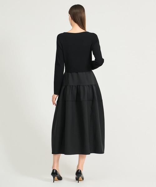 ESTNATION（エストネーション）の「ESTNATION / 布帛コンビワンピース（ワンピース・レディース・ブラック/オリーブ・FREE）」の5枚目の写真