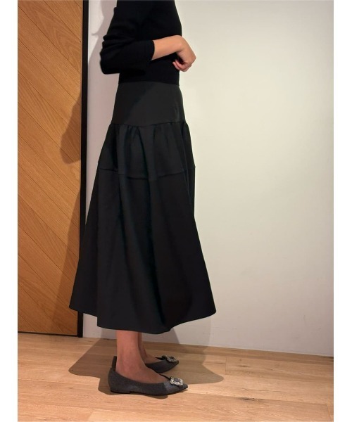 ESTNATION（エストネーション）の「ESTNATION / 布帛コンビワンピース（ワンピース・レディース・ブラック/オリーブ・FREE）」の11枚目の写真