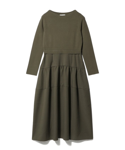 ESTNATION（エストネーション）の「ESTNATION / 布帛コンビワンピース（ワンピース・レディース・ブラック/オリーブ・FREE）」の15枚目の写真