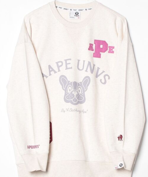 AAPE BY A BATHING APE（エーエイプバイアベイシングエイプ）の「AAPE CREW NECK SWEAT（スウェット・レディース・アイボリー・X-SMALL/XX-SMALL）」の2枚目の写真