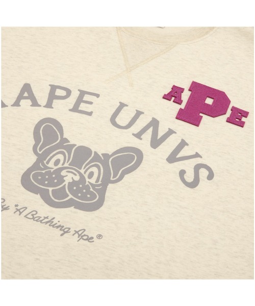 AAPE BY A BATHING APE（エーエイプバイアベイシングエイプ）の「AAPE CREW NECK SWEAT（スウェット・レディース・アイボリー・X-SMALL/XX-SMALL）」の5枚目の写真