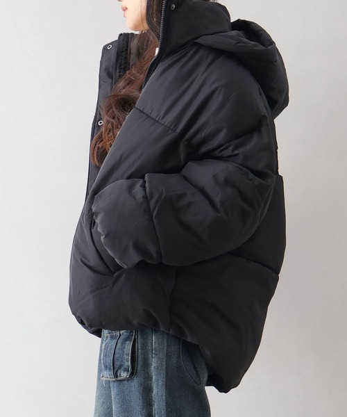 SpRay（スプレイ）の「裾ラウンドフェイクダウン（ダウンジャケット/コート・レディース・アイボリー/ブラック・FREE）」の10枚目の写真