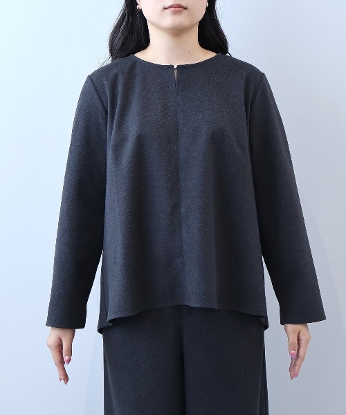 セール】【セットアップ】【L～6L 大きいサイズ】柔らかニットツイル