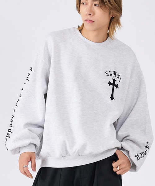 十字クロスアップリケトレーナー