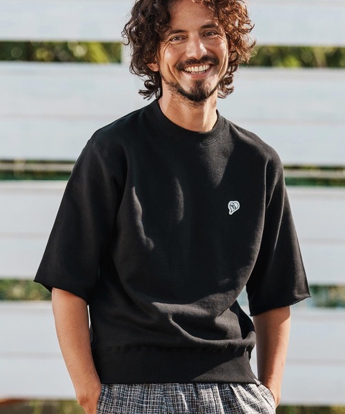 1minute 1second（ワンミニットワンセカンド）の「msw1817-heavy weight cut off pullover with heart patch カットオフトレーナー(1M26H290)（スウェット・メンズ・ブラック/トップグレー/ネイビー・S/M/L/XL）」の4枚目の写真