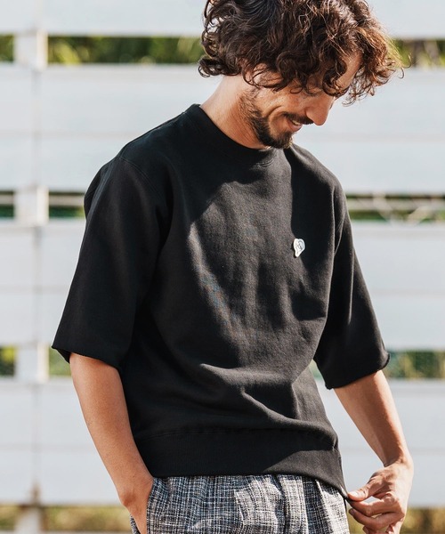 1minute 1second（ワンミニットワンセカンド）の「msw1817-heavy weight cut off pullover with heart patch カットオフトレーナー(1M26H290)（スウェット・メンズ・ブラック/トップグレー/ネイビー・S/M/L/XL）」の6枚目の写真