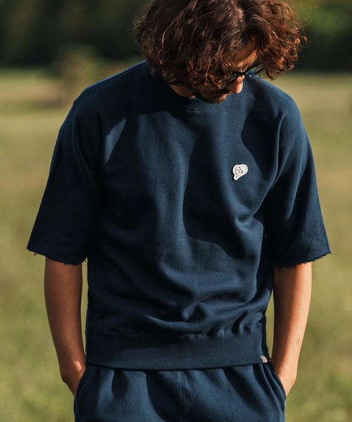 1minute 1second（ワンミニットワンセカンド）の「msw1817-heavy weight cut off pullover with heart patch カットオフトレーナー(1M26H290)（スウェット・メンズ・ブラック/トップグレー/ネイビー・S/M/L/XL）」の11枚目の写真