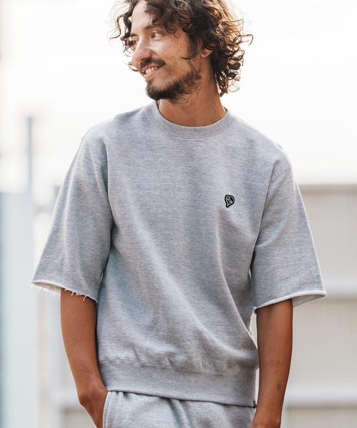 1minute 1second（ワンミニットワンセカンド）の「msw1817-heavy weight cut off pullover with heart patch カットオフトレーナー(1M26H290)（スウェット・メンズ・ブラック/トップグレー/ネイビー・S/M/L/XL）」の14枚目の写真