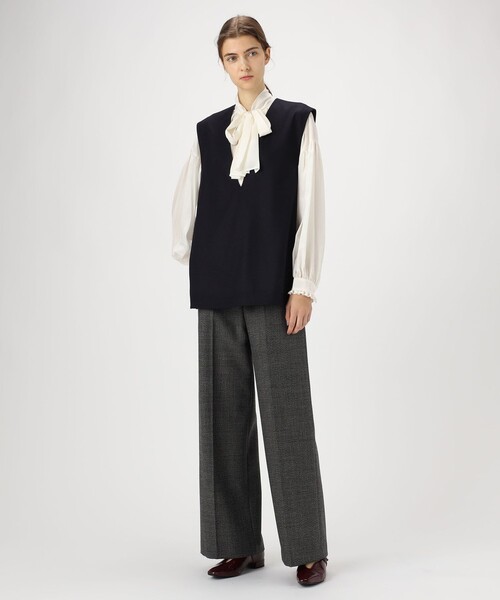 セール】ウールスムース Vネックベスト（ベスト）｜BALLSEY