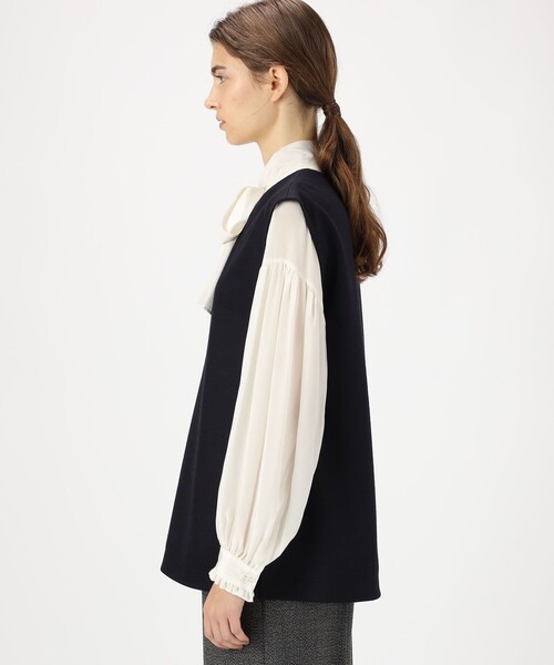 セール】ウールスムース Vネックベスト（ベスト）｜BALLSEY