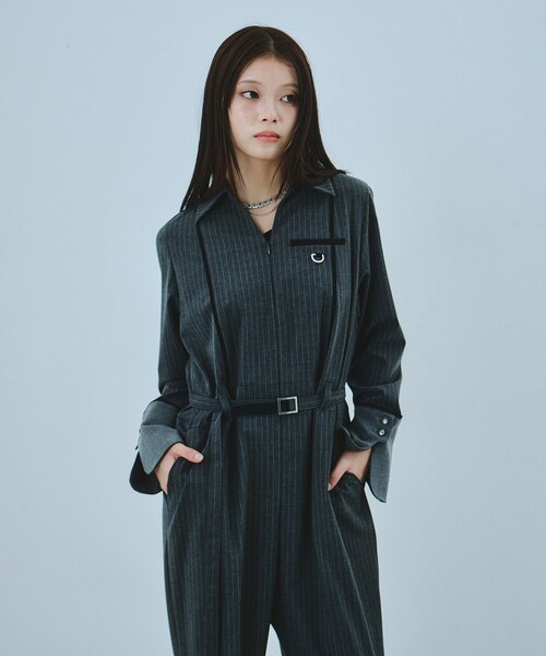 セール】《新作》シアーカッティングオールインワン｜ジャンプスーツ