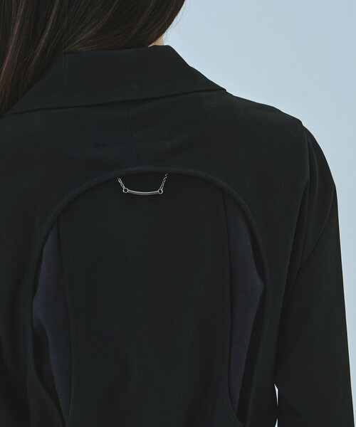 UNITED TOKYO（ユナイテッドトウキョウ）の「シアーカッティングオールインワン｜ジャンプスーツ/オケージョン/春服（つなぎ/オールインワン・レディース・マルチ/ブラック・1/2）」の11枚目の写真