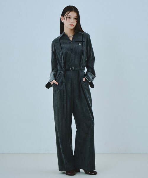 セール】シアーカッティングオールインワン｜ジャンプスーツ