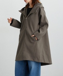 Soiunique | フェイクウールフーデッドロング丈コート　［Soiunique］(ダッフルコート)