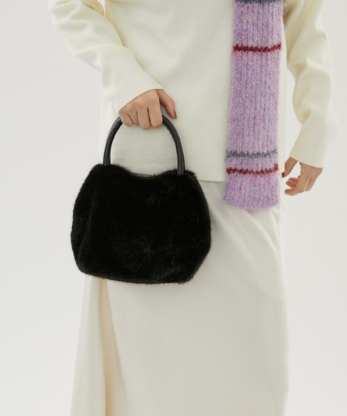 FUULLY STUDIO（フーリィーステューディオ）の「ファーミニBAG（トートバッグ・レディース・アイボリー/ブラック・FREE）」の9枚目の写真