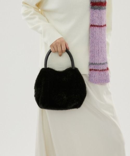 FUULLY STUDIO（フーリィーステューディオ）の「ファーミニBAG（トートバッグ・レディース・アイボリー/ブラック・FREE）」の11枚目の写真