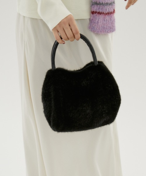 FUULLY STUDIO（フーリィーステューディオ）の「ファーミニBAG（トートバッグ・レディース・アイボリー/ブラック・FREE）」の12枚目の写真