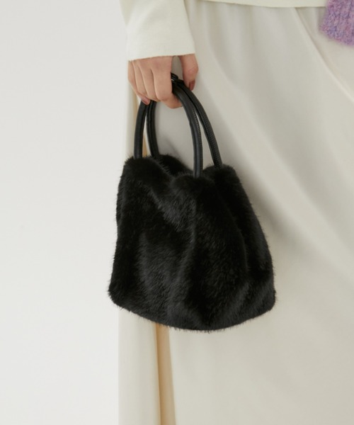 FUULLY STUDIO（フーリィーステューディオ）の「ファーミニBAG（トートバッグ・レディース・アイボリー/ブラック・FREE）」の14枚目の写真