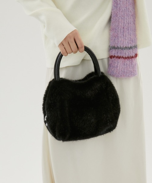 FUULLY STUDIO（フーリィーステューディオ）の「ファーミニBAG（トートバッグ・レディース・アイボリー/ブラック・FREE）」の10枚目の写真