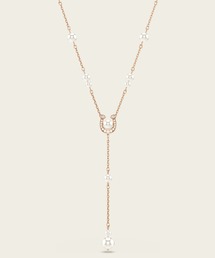 SWAROVSKI（スワロフスキー）の「【公式】【スワロフスキー】Symbolica Y字型ネックレス, クリスタル・パール, パヴェ, 蹄鉄, ホワイト, ローズゴールドトーン・プレーティング（ネックレス）」