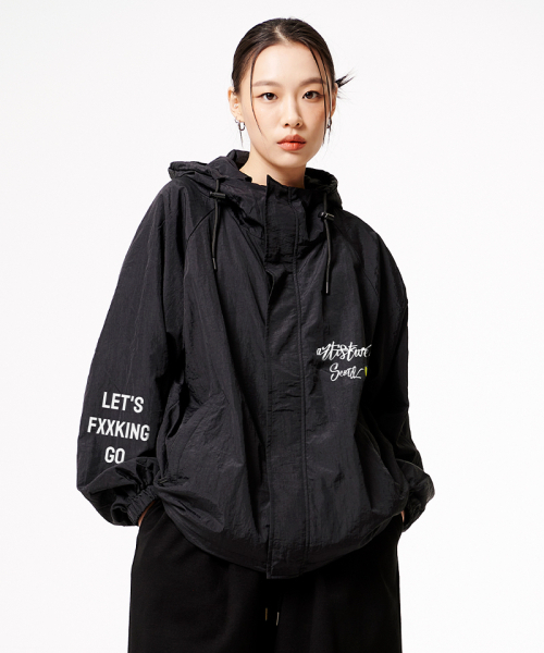 ARTISTWEAR（アーティストウェア）の「[ATW]レゴフード風防（ナイロンジャケット・レディース・ブラック・MEDIUM/LARGE/X-LARGE/XX-LARGE）」の4枚目の写真